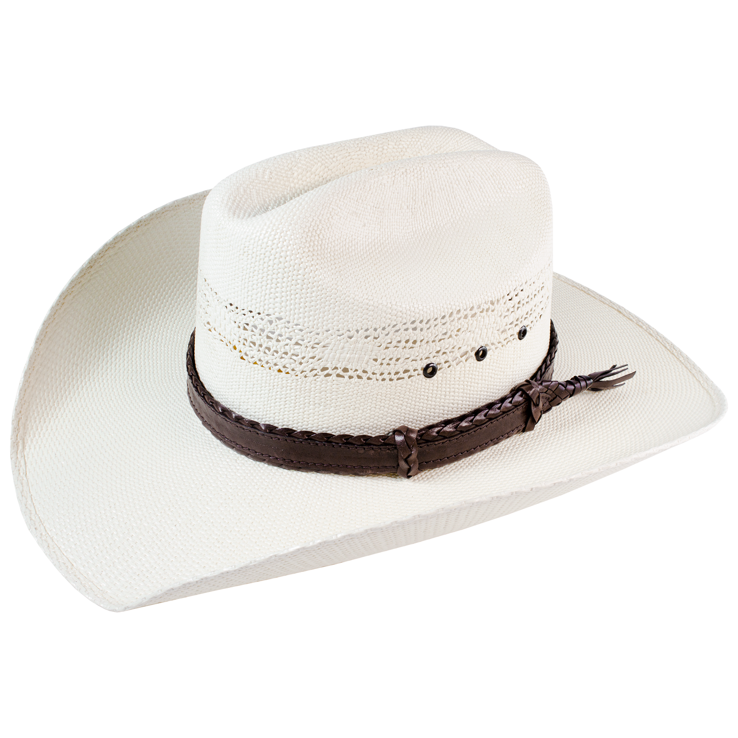 6 strands of Genuine Australian Kangaroo Leather Plaited and Flat Stitch Combination Design Hand Crafted in Brisbane, Australia Available in Tan Fully Adjustable sliders, One Size Fits All! Fully Utilises traditional Australian plaiting techniqu