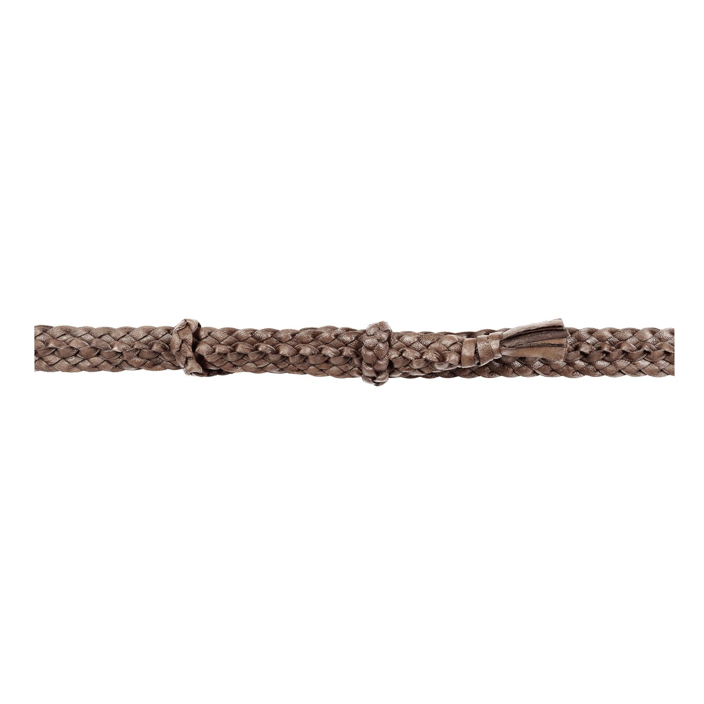 Croc Ridge Style Genuine Australian Kangaroo Leather Hat band. Choc colour on white background.