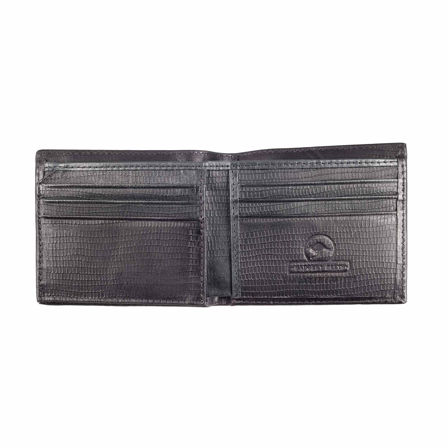 Kangaroo RFID Wallet Lizard Print Leather Emboss