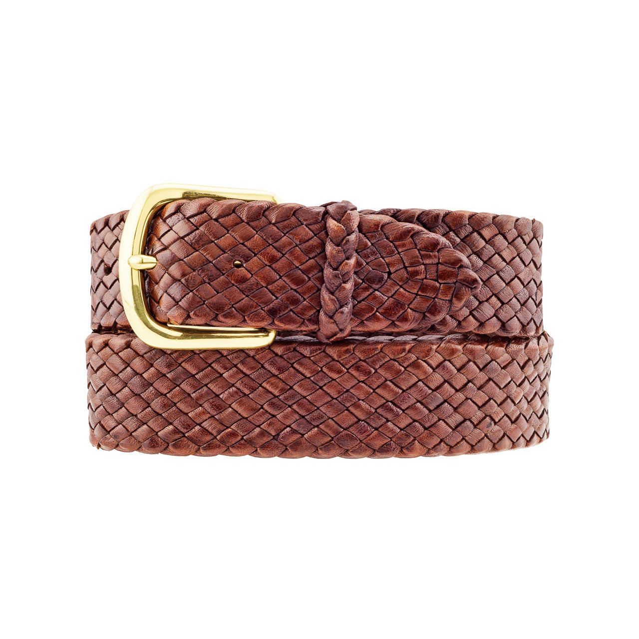 Drover Kangaroo Plaited Mens Buckle Belt - 32mm (1 17/64") Wide