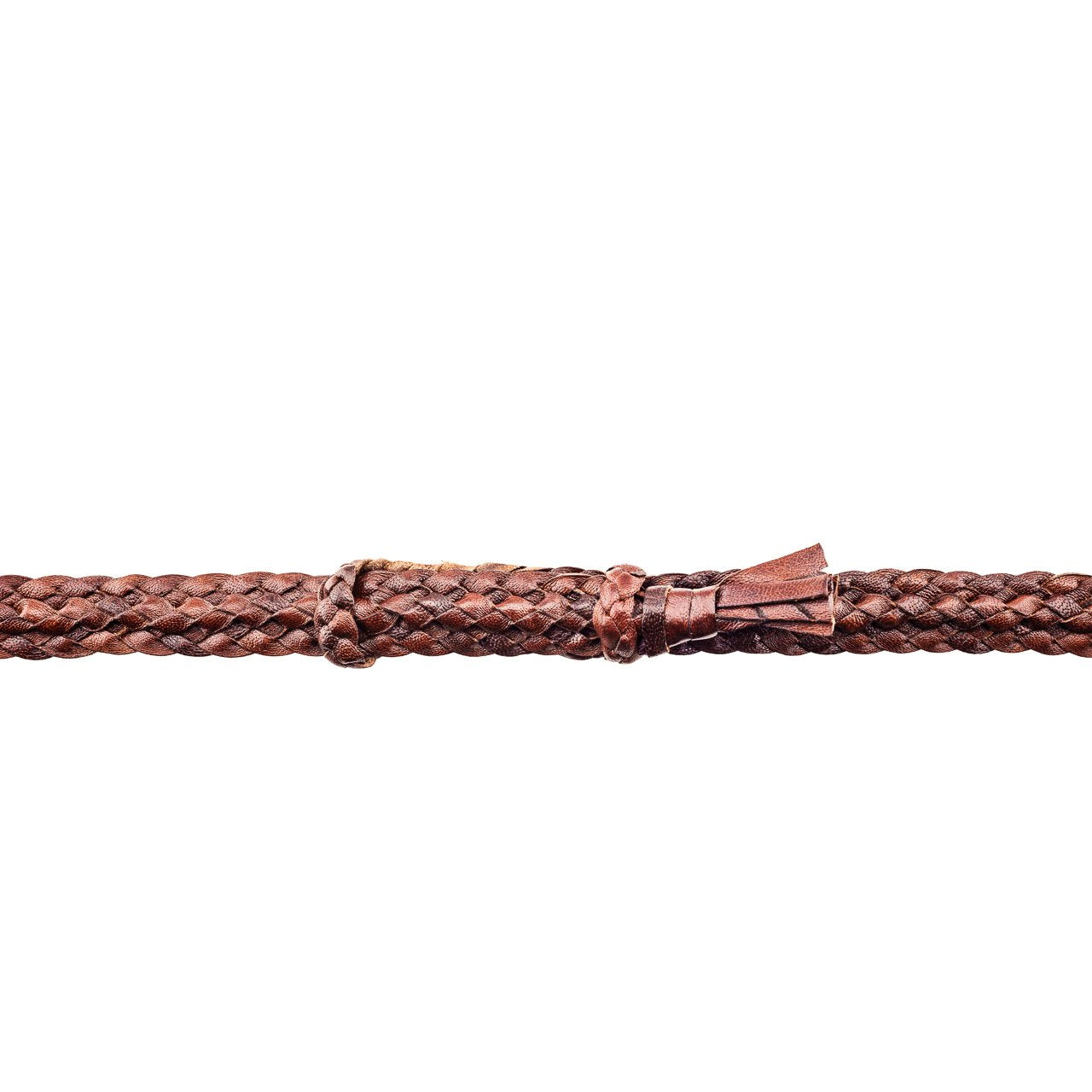 Croc Ridge Style Genuine Australian Kangaroo Leather Hat band. Tan colour on white background.