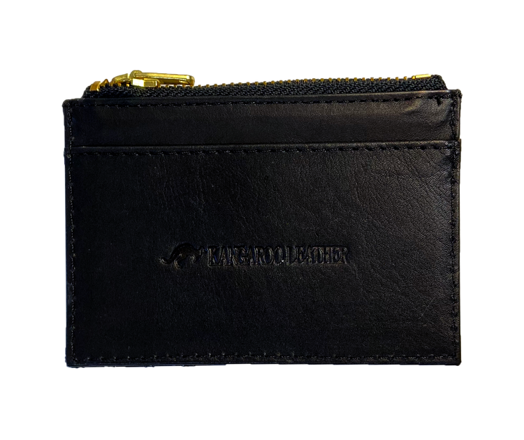 Black Ditch the bulky wallet! Our Slim Wallet fits any pocket. Sleek design, Australian Kangaroo Leather. Available in Black, Tan, or Choc. Real deal, roo leather.