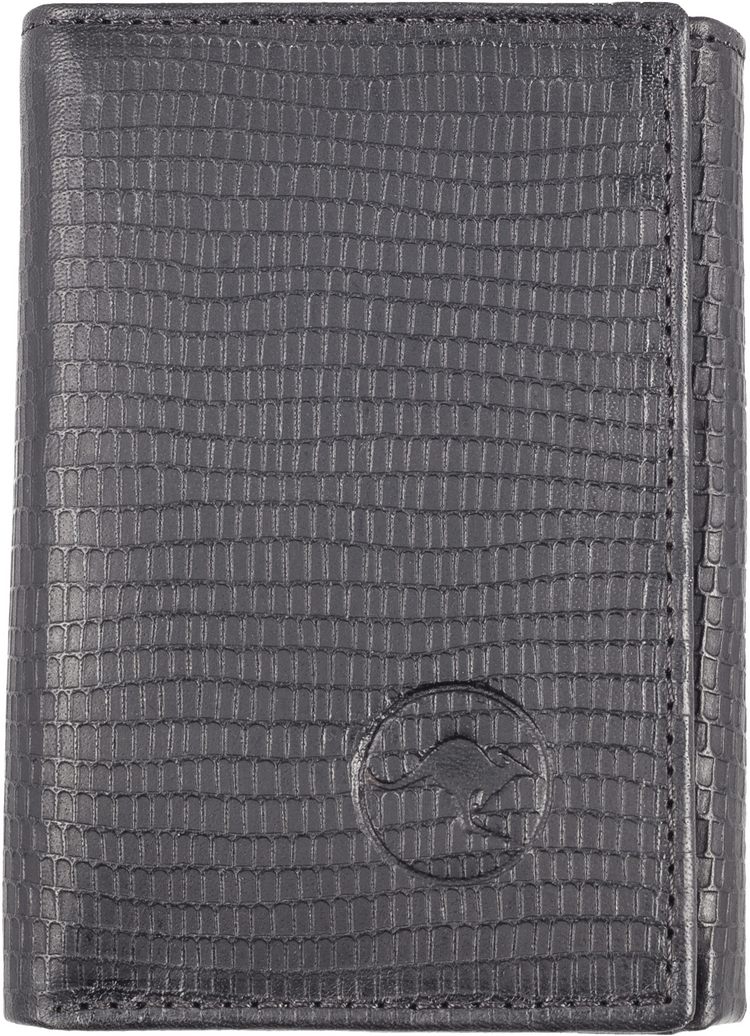 Genuine Kangaroo Leather RFID Wallet Snake Print Double Fold