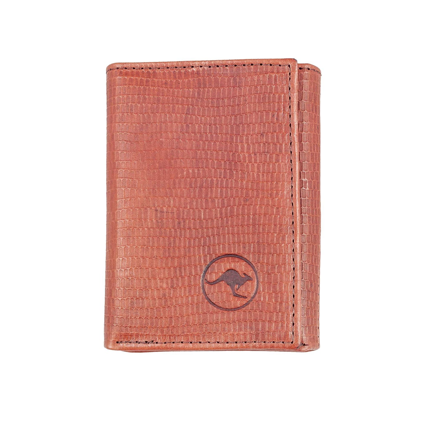 Kangaroo RFID Wallet Snake Print Leather Emboss 