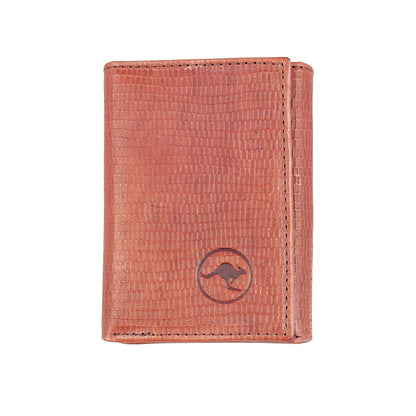 Kangaroo RFID Wallet Snake Print Leather Emboss 
