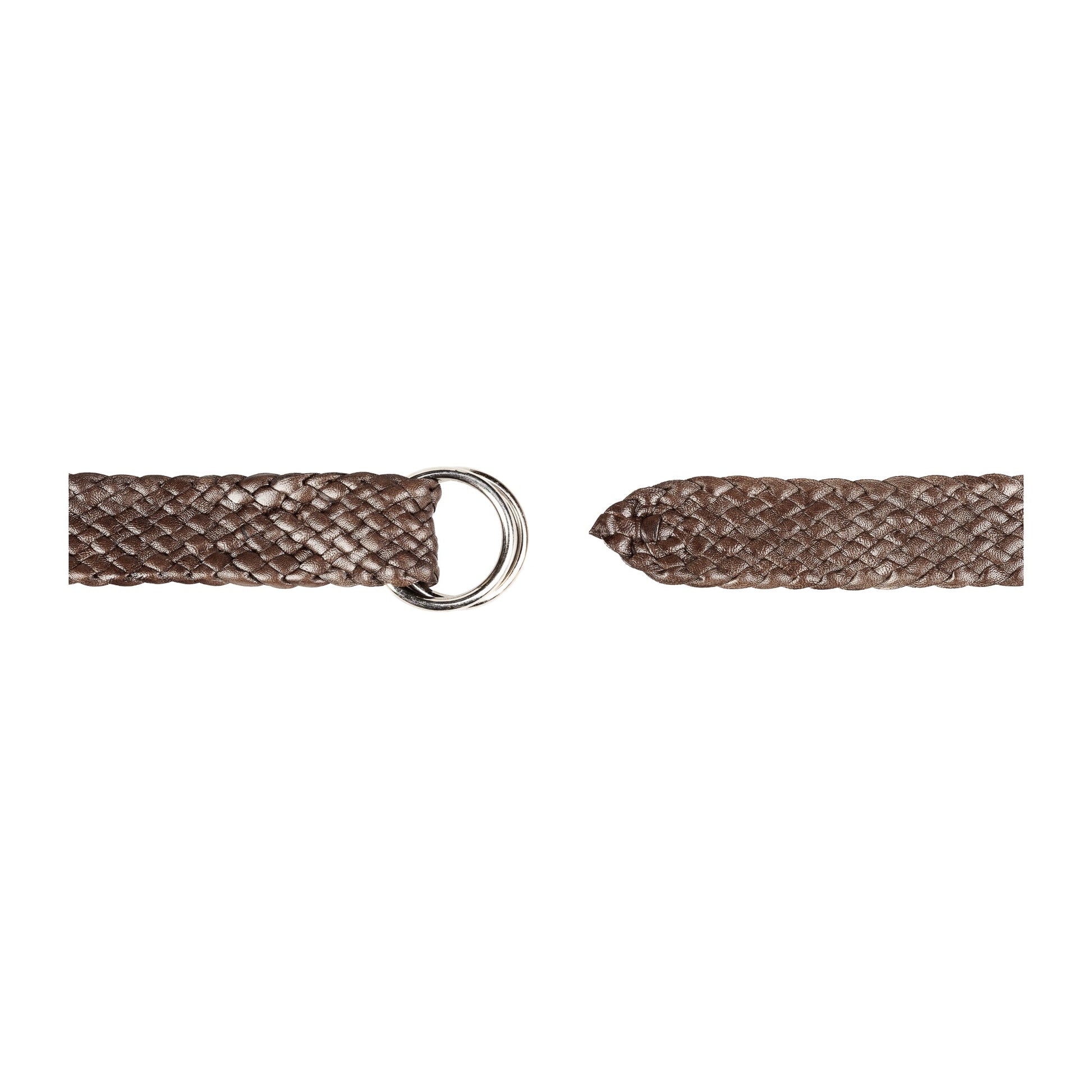 Premium Men's Leather Belt: Handcrafted in Australia from Full Grain Leather with ring buckle on white background.