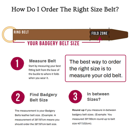 Queenslander Kangaroo Plaited Mens Ring Belt - 35mm (1 3⁄8") Wide