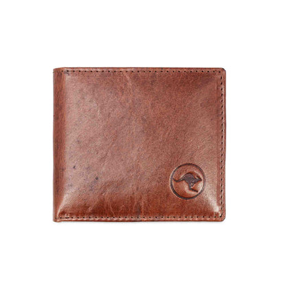 Genuine Kangaroo Leather Wallet Natural Single Fold