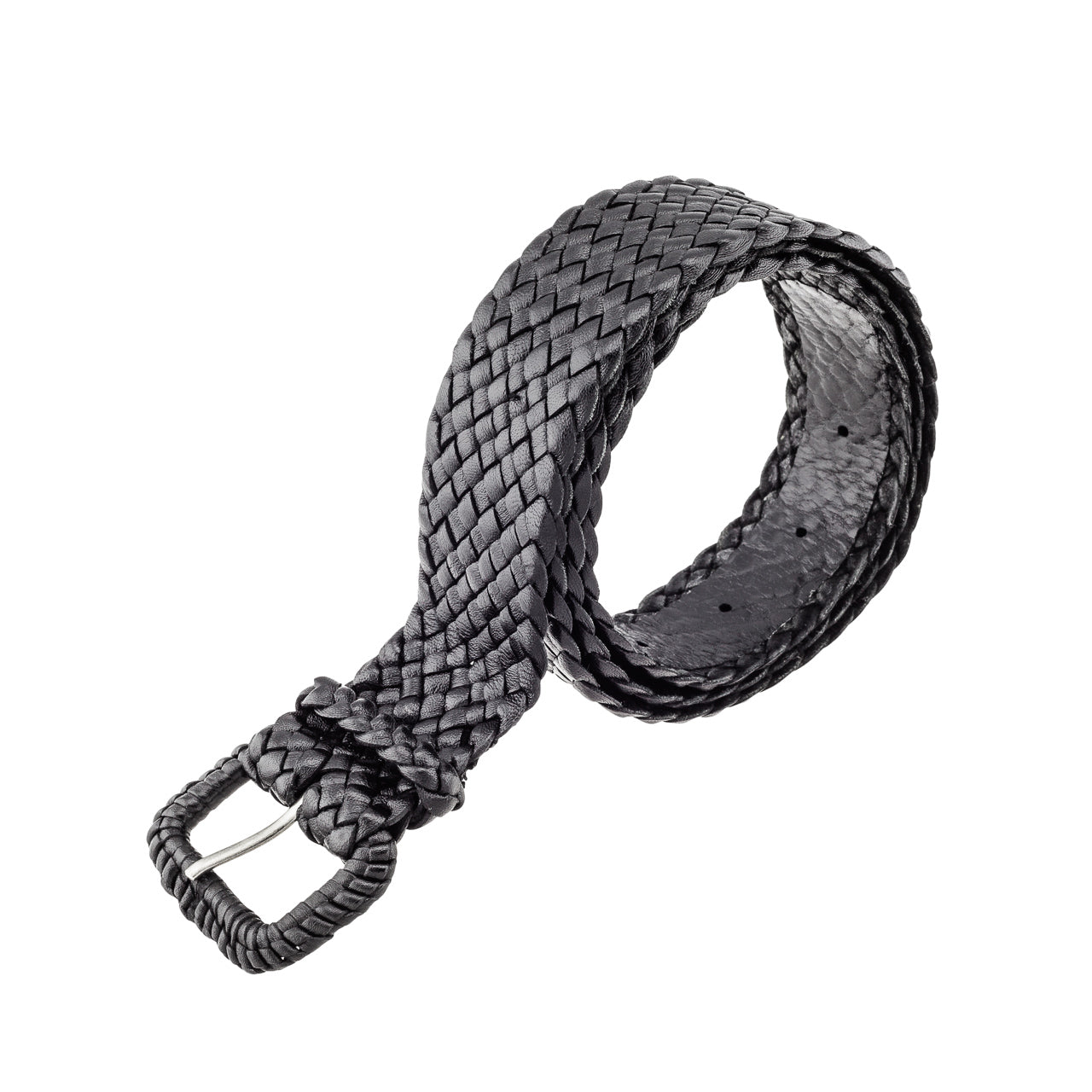 Black Ladies Jackaroo: hardworking, belt. Contemporary, perfect for any outfit. 12 strands Kangaroo Leather, hand-plaited in Brisbane. Durable, supple, stylish. 