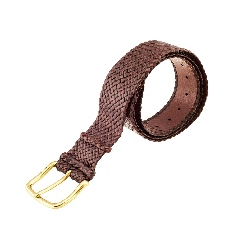 Tan Mens Eureka Belt: Goldmine of style and durability. Classic, 16 strands of Kangaroo, plaited in Brisbane. Refined outback feel. Available in Black or Tan.