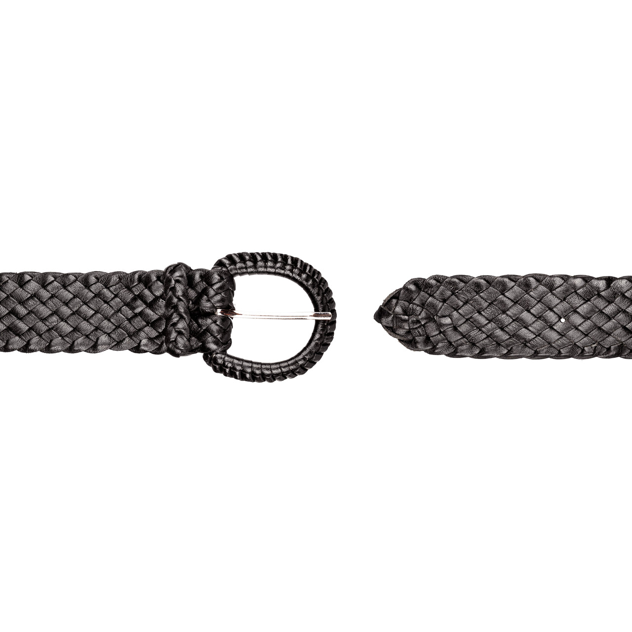 Black Alice: Australian Kangaroo Leather belt, hand-plaited in Brisbane. Durable, supple, and stylish. Available in Black or Tan. 38mm Wide.